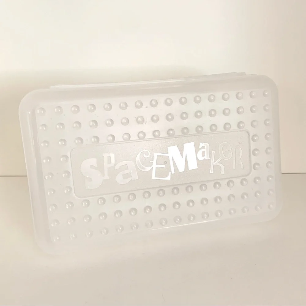 Vintage clear spacemaker stationary pencil case